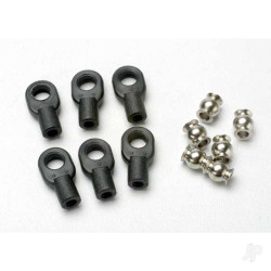Traxxas Rod ends, Small, with hollow balls (6 pcs) (for Revo steering linkage) 5349