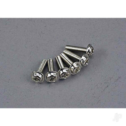 Traxxas Screws, 3x12mm washerhead machine (6 pcs) 3186