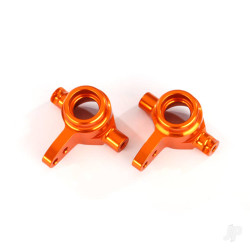 Traxxas Steering blocks, 6061-T6 aluminium (orange-anodised), left & right 6837A