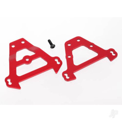 Traxxas Bulkhead tie bars, Front & Rear (Red-anodised aluminium) 5323R