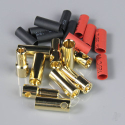 Radient 5.5mm Gold Connector Pairs including Heat Shrink (5 pcs) AC010094