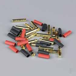 Radient 4.0mm Gold Connector Pairs including Heat Shrink (10 pcs) AC010091