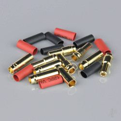 Radient 5.0mm Gold Connector Pairs including Heat Shrink (5 pcs) AC010092