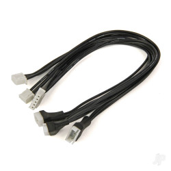 Radient Balance Cable Extensions, Black 230mm, 2S, 3S, 4S LiPo, JST-XH A0333