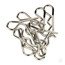 Radient Body Clips, Standard Bent, Silver (10 pcs) A0301