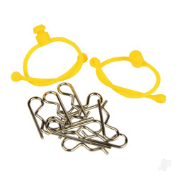 Radient Body Clips (10 pcs) with Yellow Retainers (2 pcs) A0308