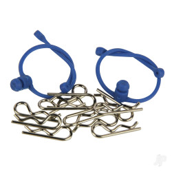Radient Body Clips (10 pcs) with Blue Retainers (2 pcs) A0304