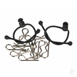 Radient Body Clips (10 pcs) with Black Retainers (2 pcs) A0303