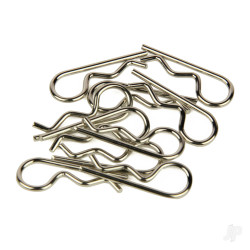 Radient Body Clips, Large Straight, Silver (10 pcs) A0302