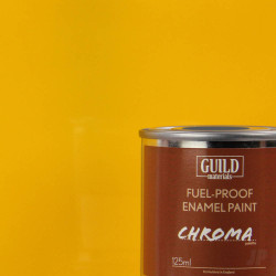 Guild Lane Chroma Enamel Fuelproof Paint Gloss Cub Yellow (125ml Tin) CHR6202