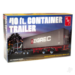 AMT 1196 40ft Semi Container Trailer 1:25 Model Kit