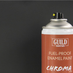 Guild Lane Chroma Enamel Fuelproof Paint Matt Black (400ml Aerosol) CHR6503