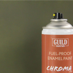 Guild Lane Chroma Enamel Fuelproof Paint Matt Olive Drab (400ml Aerosol) CHR6515