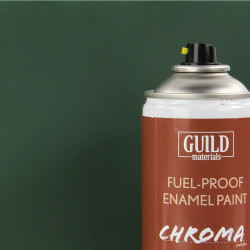 Guild Lane Chroma Enamel Fuelproof Paint Matt Dark Green (400ml Aerosol) CHR6512