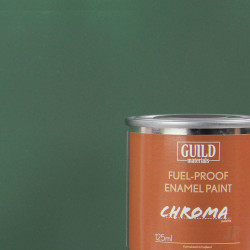 Guild Lane Chroma Enamel Fuelproof Paint Matt Dark Green (125ml Tin) CHR6312