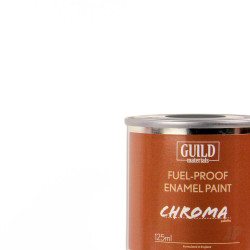 Guild Lane Chroma Enamel Fuelproof Paint Matt White (125ml Tin) CHR6300