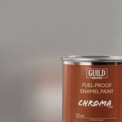 Guild Lane Chroma Enamel Fuelproof Paint Gloss Silver (125ml Tin) CHR6207