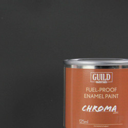 Guild Lane Chroma Enamel Fuelproof Paint Matt Black (125ml Tin) CHR6303