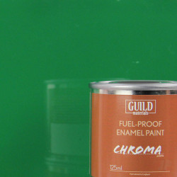 Guild Lane Chroma Enamel Fuelproof Paint Gloss Green (125ml Tin) CHR6217