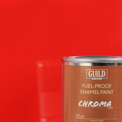 Guild Lane Chroma Enamel Fuelproof Paint Gloss Red (125ml Tin) CHR6201