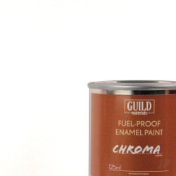 Guild Lane Chroma Enamel Fuelproof Paint Gloss White (125ml Tin) CHR6200