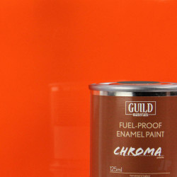 Guild Lane Chroma Enamel Fuelproof Paint Gloss Orange (125ml Tin) CHR6206