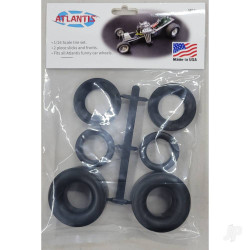 Atlantis Models 1:16 Funny Car Tire set bagged with punched header card C1012