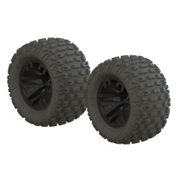 Arrma dBoots Fortress MT Tire Set Glued Blk (2) RC Spare Tyres AR550044