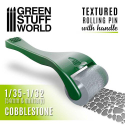 Green Stuff World Cobblestone Rolling Pin w/Handle 1:35-1:32 Diorama
