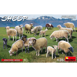 Miniart 38042 Sheep x15 1:35 Model Kit