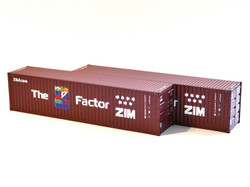 Dapol 40ft Hi-Cube Container Pack (2) ZIM OO Gauge DA4F-028-152
