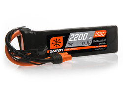 Spektrum 2200mAh 3S 11.1V 100C Smart LiPo Battery; IC3 SPMX22003S100