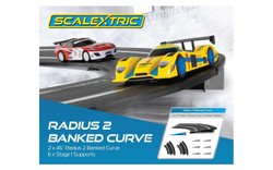 SCALEXTRIC Sport Track C8296 2x Radius 2 Banked Curves & Supports