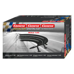Carrera 20574 1/30° High Banked Curve Track (6pcs & Supports) 1:24