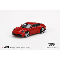 MiniGT Porsche 911 (992) Carrera S Guards Red (RHD) 1:64 Model MGT00283-R