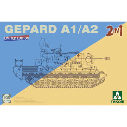 Takom 2044X German Flakpanzer 1 Gepard A1/A2 SPAAG 2-in-1 1:35 Plastic Model Kit