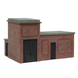 Scenecraft 44-0181B Lineside Brick Substation Building Black OO Gauge