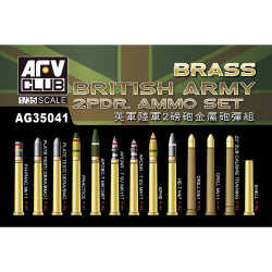 AFV Club AG35041 British Army 2-pdr Brass Ammo Set 1:35 Model Kit