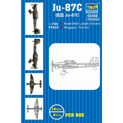 Trumpeter 3466 Ju 87 (qty 12) 1:700 Model Kit