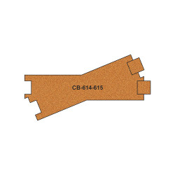 Proses CB-614-5 10 X Pre-Cut Cork Bed for R614-615 Cross Tracks
