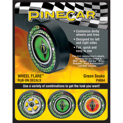 Pinecar Green Snake Wheel Flare® Rub-on Decals WP4064