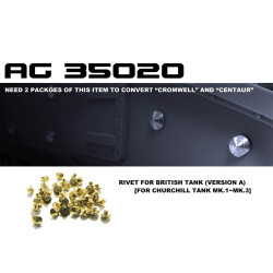 AFV Club AG35020 Brass Shield Bolt (Churchill/Centaur AF35167) 1:35 Model Kit