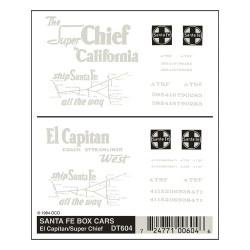 Woodland Scenics DT604 Santa Fe Box Cars - El Capitan/Super Chief