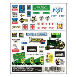Woodland Scenics DT556 Assorted Logos & Advertising Signs