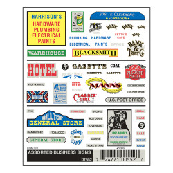 Woodland Scenics DT552 Assorted Business Signs