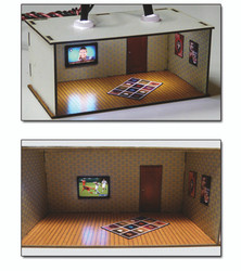 Proses LS-001 2 pcs Illuminated Rooms w/flat TVs News & Sports (H0/00 kit)