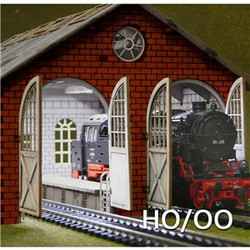 Proses LS-009 H0-00 Double Engine Loco Shed Laser-Cut Kit