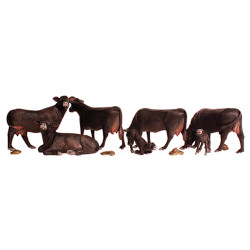 Woodland Scenics A2217 N Black Angus Cows N Gauge
