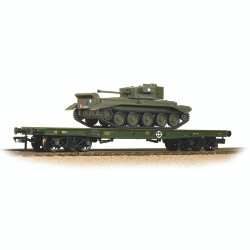 Bachmann Branchline 38-726 WD 50T 'Warflat' Bogie Wagon WD Bronze Green with Cromwell MKIV Tank