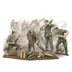 Trumpeter 426 German Field Howitzer Gun Crew (loading) 1:35 Model Kit